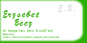 erzsebet becz business card